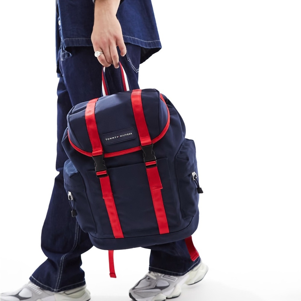 Tommy Hilfiger Backpack Padded Blue/Red Large